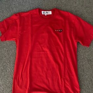 comme des garçon t-shirt red size L